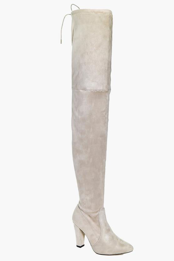 Vanessa Block Heel Thigh High Boot